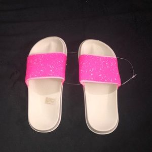 Pink kid slides